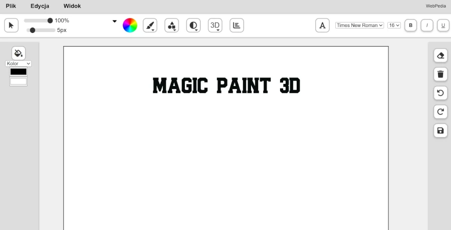 “Magic Paint 3D”-app - JavaScript • Canvas API - WebPedia